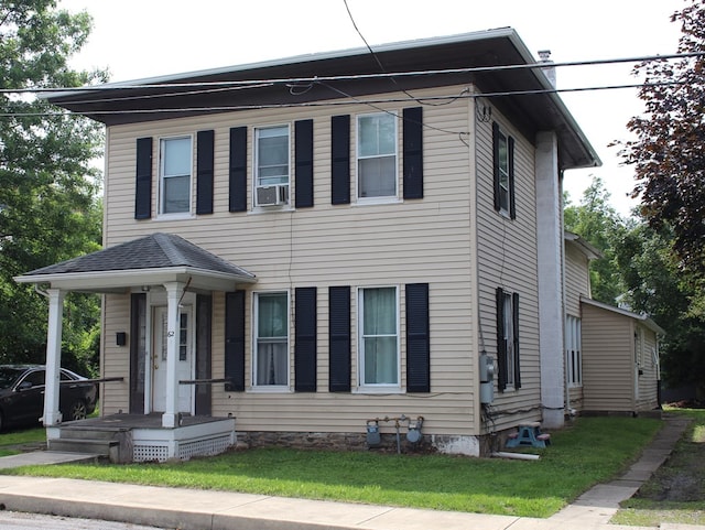 view of front of house with cooling unit