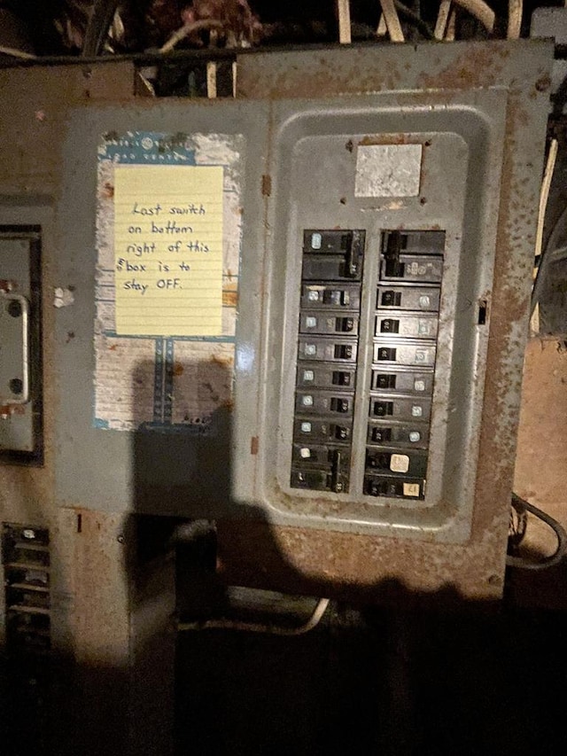 utility room featuring electric panel