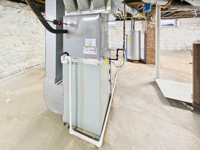 1010 W Main St, Smethport, PA 16749 - utility room featuring heating unit and gas water heater