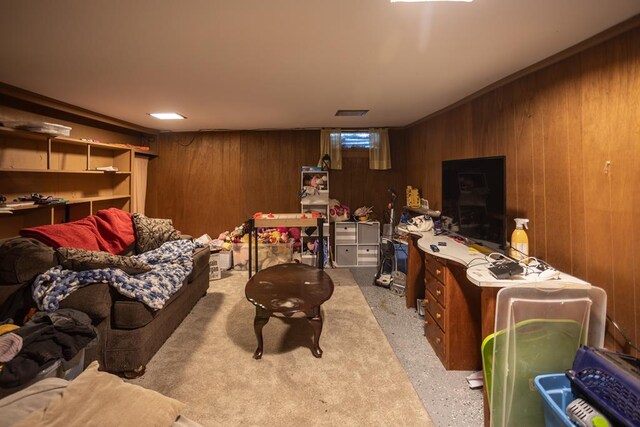 64 Extension St, Mansfield, PA 16933 - living room with wooden walls