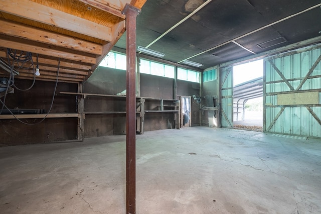 misc room with concrete floors