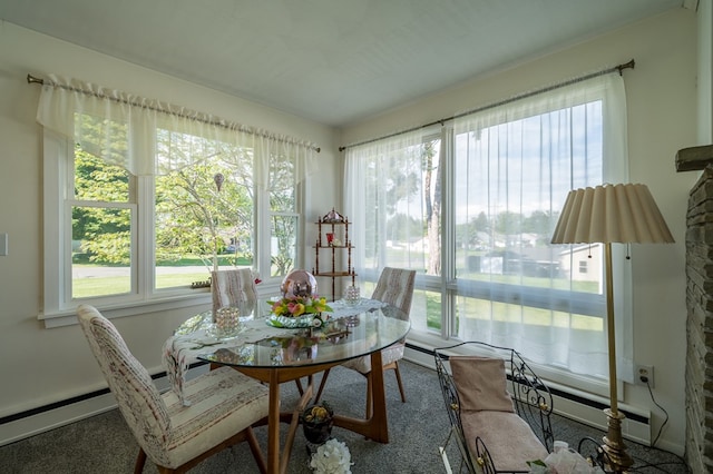517 Mohawk St, Sayre, PA 18640 - sunroom with healthy amount of natural light, baseboards, and carpet
