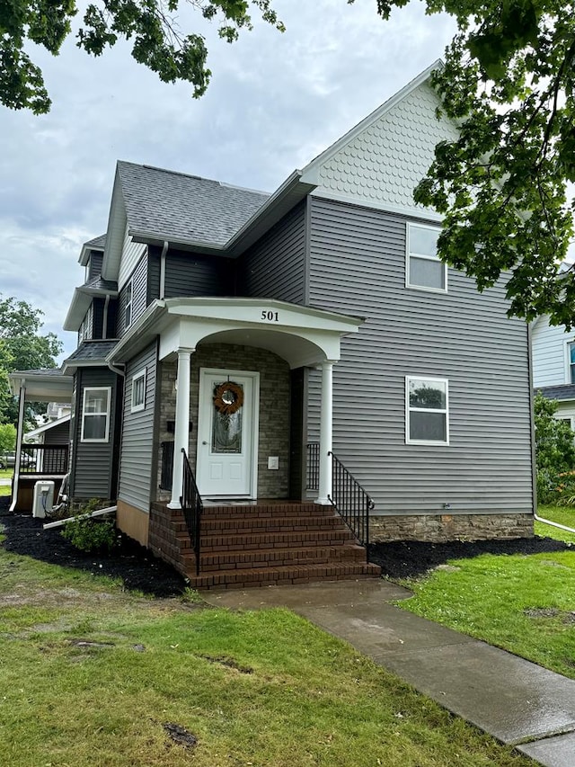 501 N Main St, Athens, PA 18810 - view of front of property with a front lawn