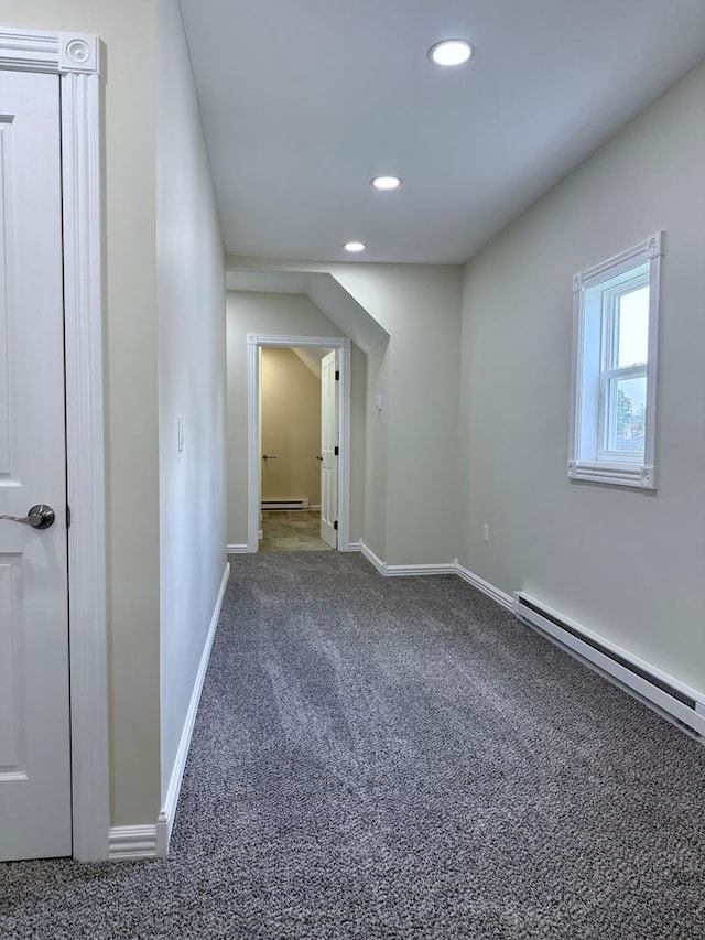 501 N Main St, Athens, PA 18810 - carpeted empty room with recessed lighting and baseboard heating
