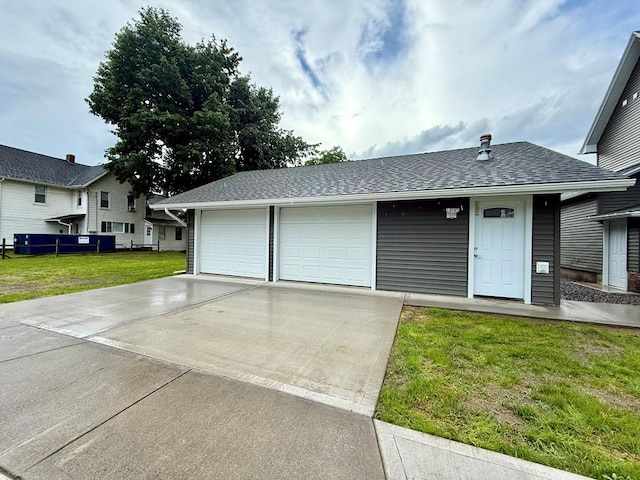 501 N Main St, Athens, PA 18810 - view of front of house with a front lawn, a garage, roof with shingles, and driveway