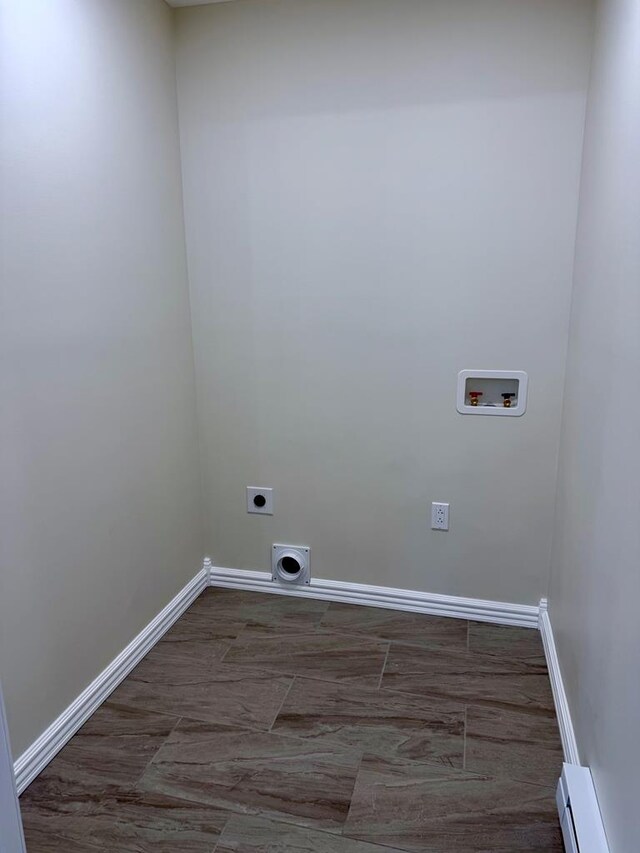 501 N Main St, Athens, PA 18810 - laundry area featuring a baseboard heating unit, hookup for an electric dryer, and hookup for a washing machine
