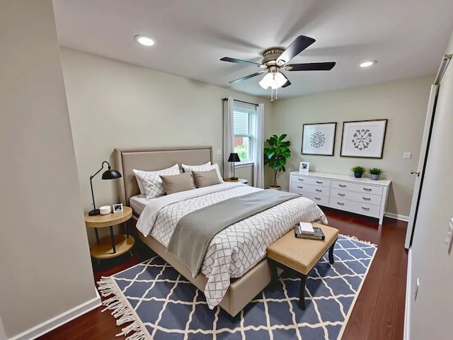 501 N Main St, Athens, PA 18810 - bedroom with wood finished floors, recessed lighting, and ceiling fan