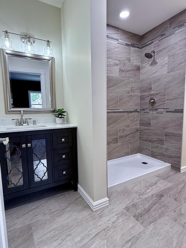 501 N Main St, Athens, PA 18810 - bathroom with tiled shower and vanity