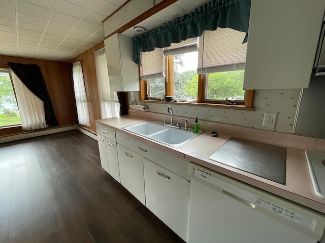 401 Center St, Ulysses, PA 16948 - kitchen featuring white dishwasher, healthy amount of natural light, light countertops, and dark wood-style floors