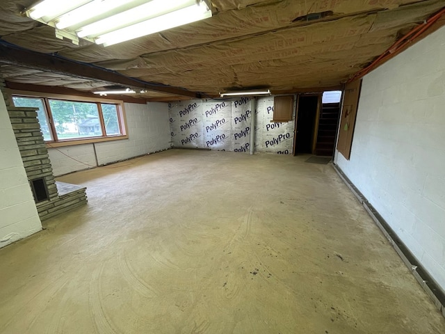 401 Center St, Ulysses, PA 16948 - below grade area with concrete block wall