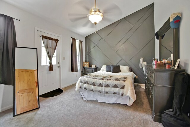 40 Wetmore St, Wellsboro, PA 16901 - carpeted bedroom featuring a decorative wall and a ceiling fan