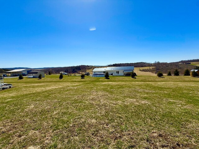 view of yard featuring a rural view