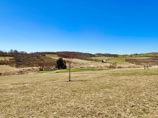 property view of mountains with a rural view