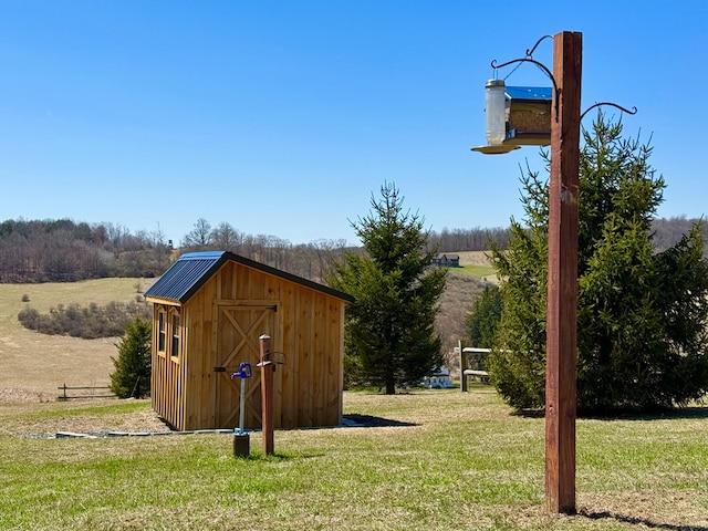 view of shed