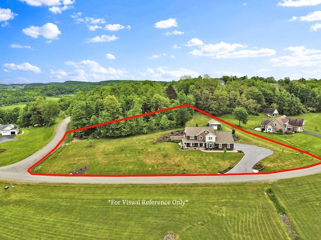 77 Hunters Trl, Wellsboro, PA 16901 - view of subject property featuring a forest and property boundaries highlighted