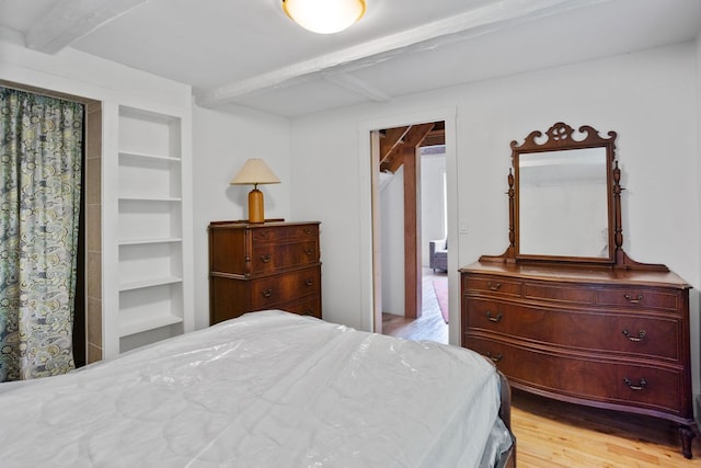 511 Steam Mill Rd, Wellsboro, PA 16901 - bedroom featuring beam ceiling and light wood finished floors