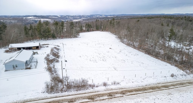 view of snowy aerial view