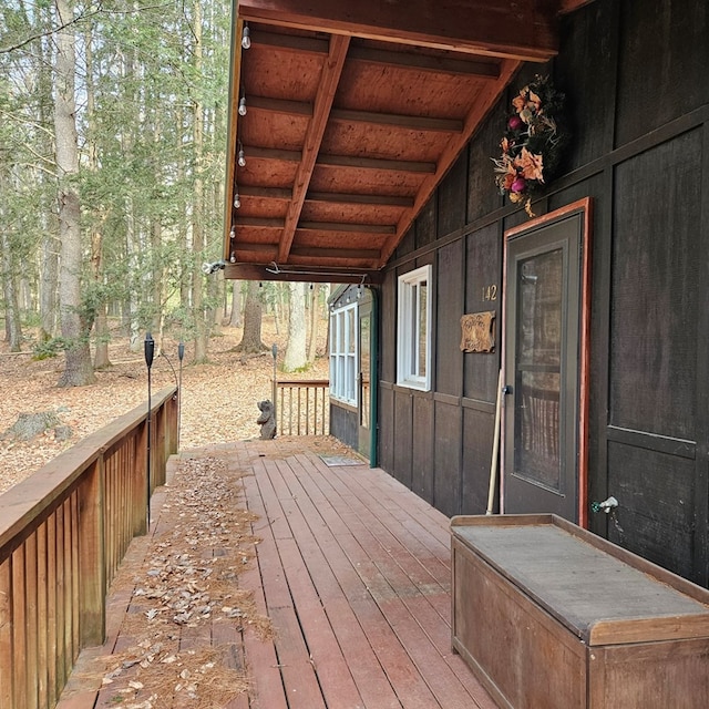 view of wooden terrace