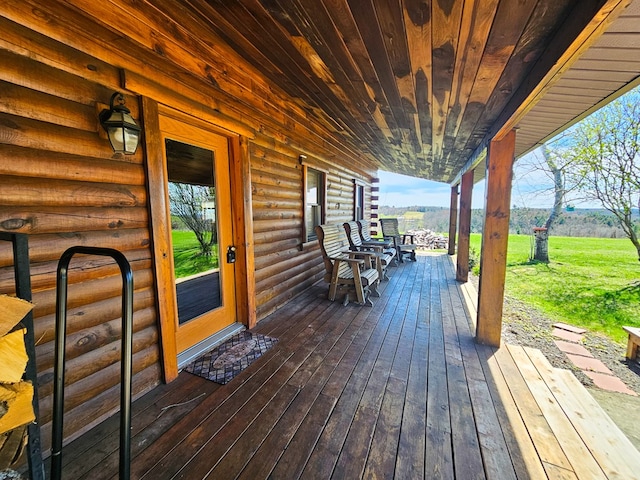 102 Fred Catlin Rd, Owego, NY 13827 - view of wooden deck