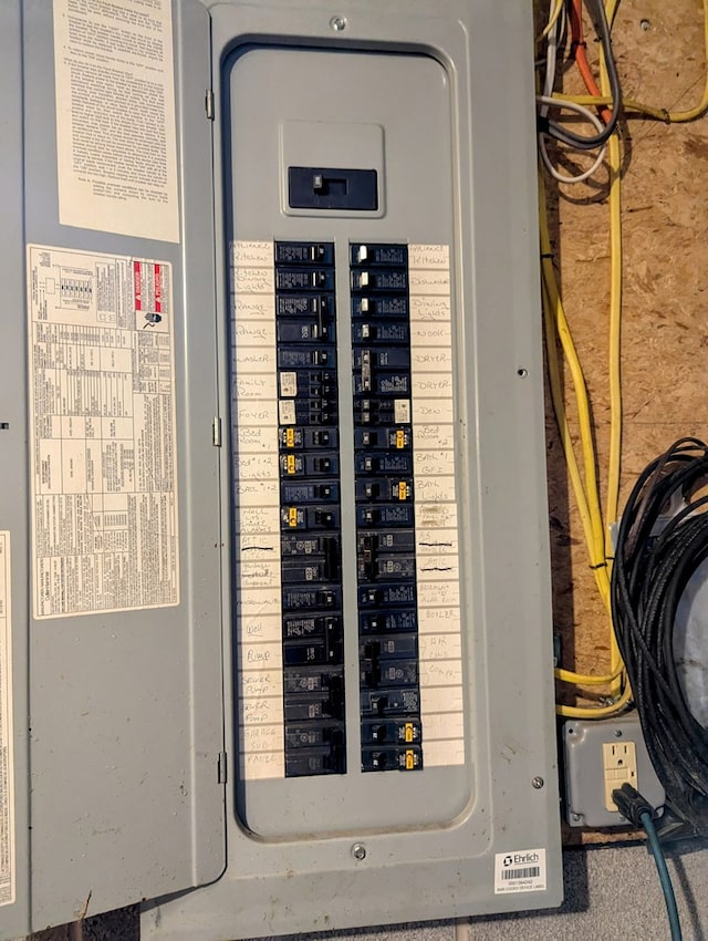 utility room featuring electric panel