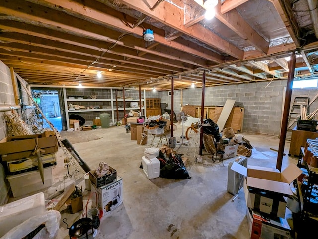 view of basement