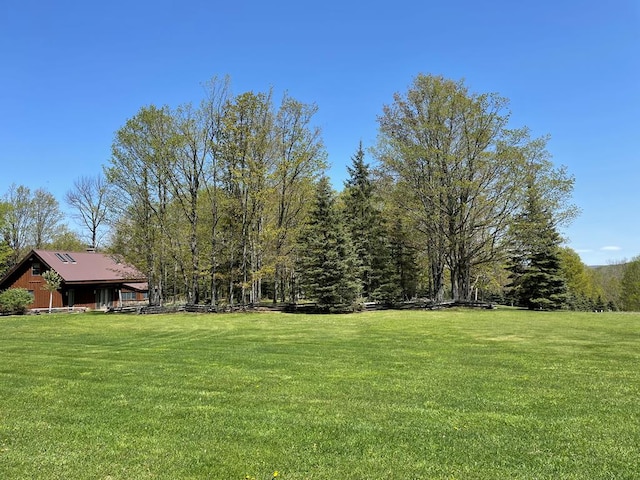view of green lawn