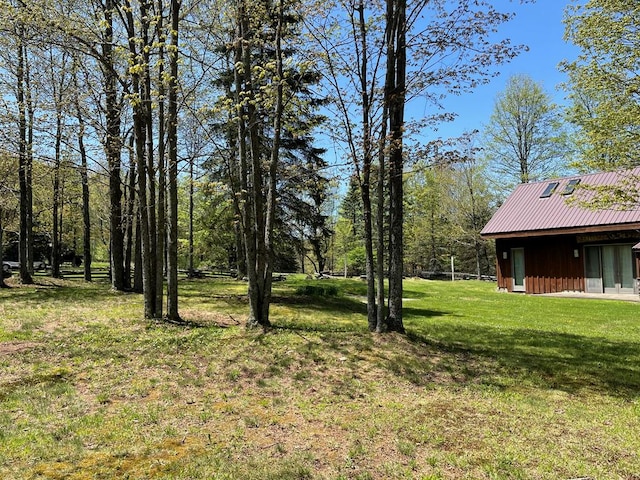 view of grassy yard