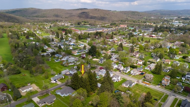 bird's eye view with a residential view and a mountain view