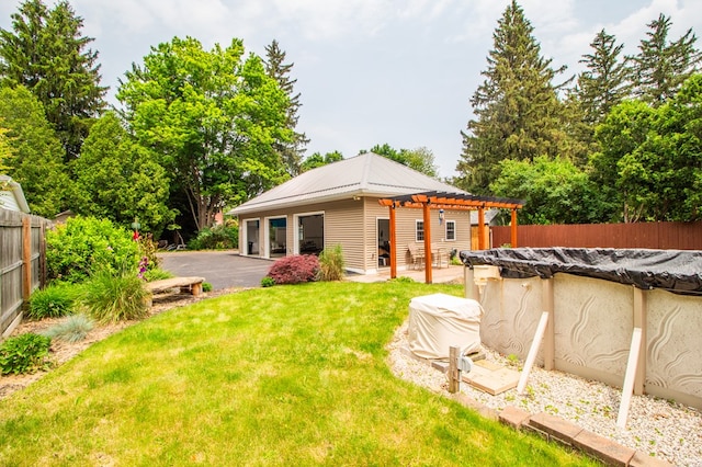 818 W Water St, Elmira, NY 14905 - view of yard with a pergola and a patio area