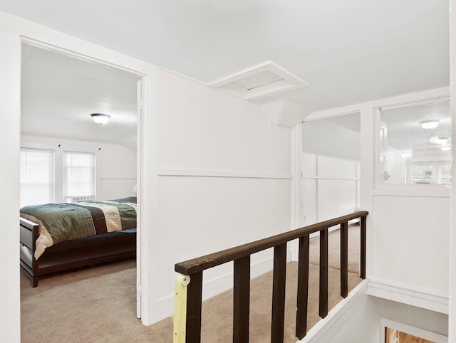 29 Cadwell Ave, Waverly, NY 14892 - hall with attic access and light colored carpet