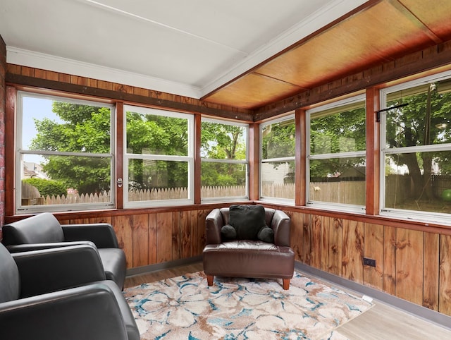 29 Cadwell Ave, Waverly, NY 14892 - sunroom / solarium featuring wood walls and wood finished floors