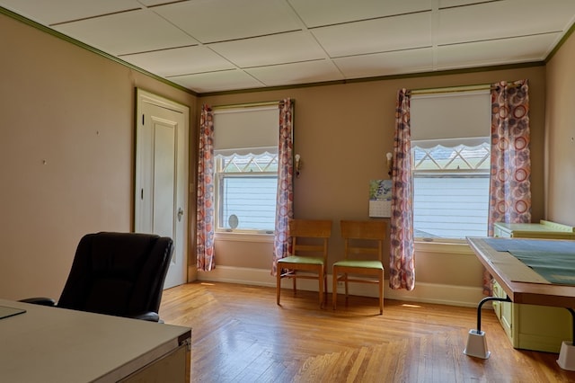 76 Front St, Owego, NY 13827 - home office featuring baseboards and crown molding