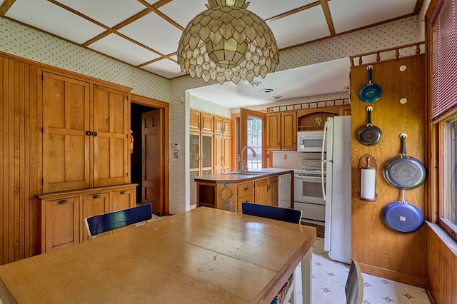 76 Front St, Owego, NY 13827 - dining area featuring light floors and wallpapered walls