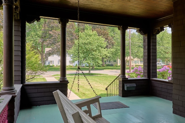 76 Front St, Owego, NY 13827 - view of unfurnished sunroom