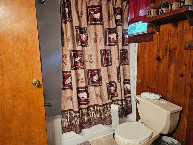 516 Dutch Hill Rd, Coudersport, PA 16915 - full bathroom with toilet and shower / bathtub combination with curtain