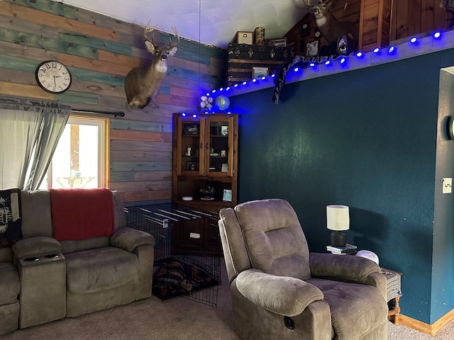 146 Academy St, Genesee, PA 16923 - living area with carpet and wood walls