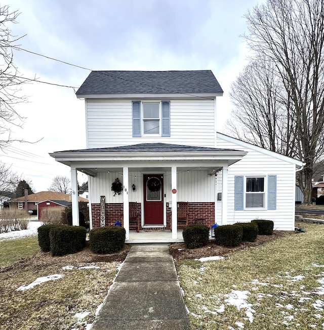 view of front of house with a porch