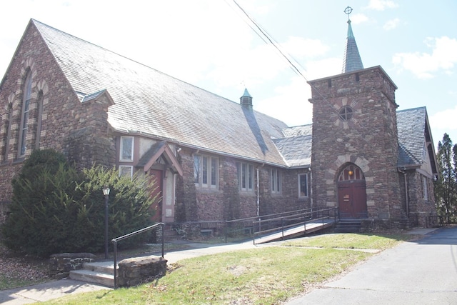 view of tudor home