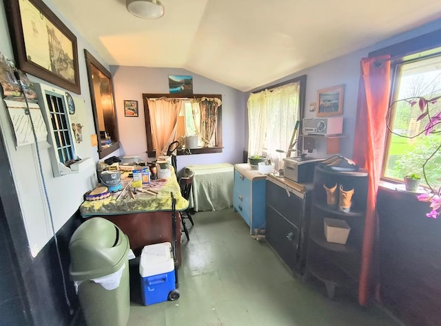 2756 Austinville Rd, Troy, PA 16947 - office featuring lofted ceiling, healthy amount of natural light, and tile patterned floors