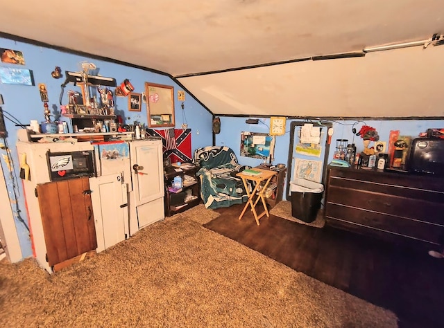 2756 Austinville Rd, Troy, PA 16947 - office area with lofted ceiling and wood finished floors