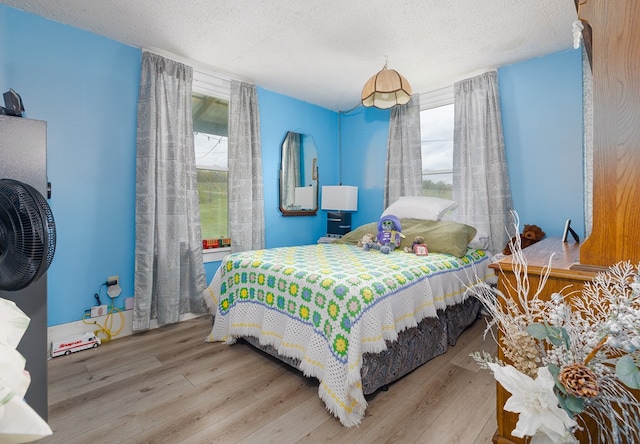 1503 Stewart Rd, Addison, NY 14801 - bedroom with multiple windows, wood finished floors, and a textured ceiling
