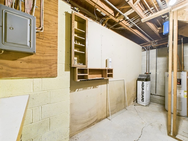 1041 Rte 44, Shinglehouse, PA 16748 - unfinished basement with electric water heater and electric panel