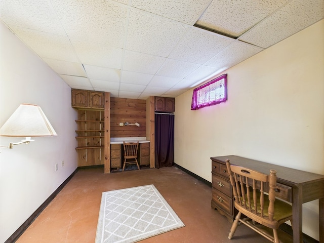 1041 Rte 44, Shinglehouse, PA 16748 - office area featuring baseboards and a paneled ceiling