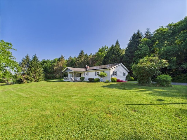 1041 Rte 44, Shinglehouse, PA 16748 - ranch-style home with a front lawn and a porch