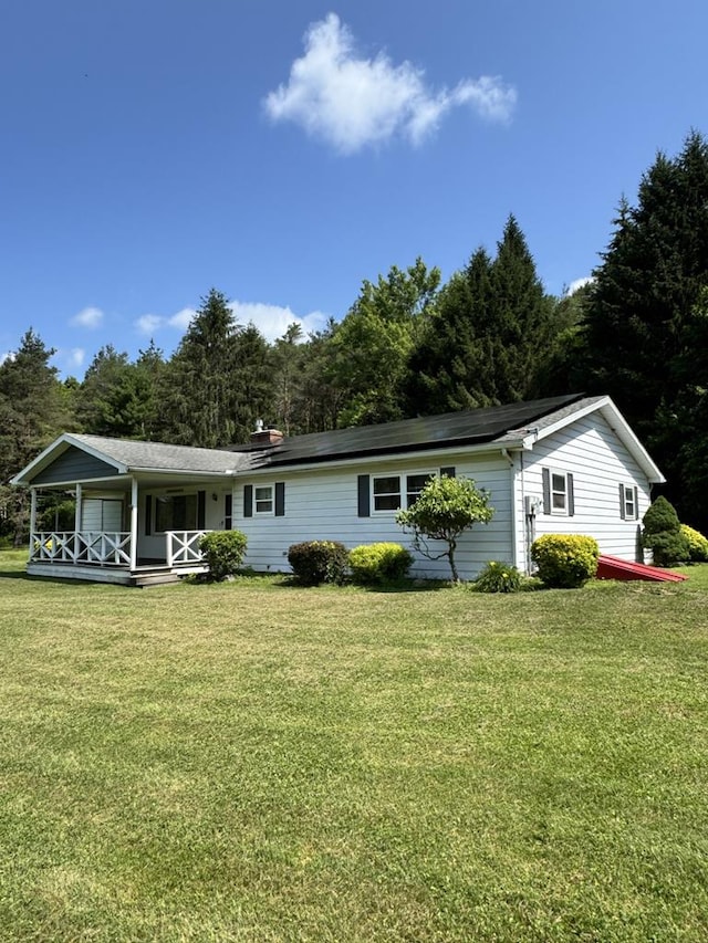 1041 Rte 44, Shinglehouse, PA 16748 - view of front of home with a porch and a front lawn