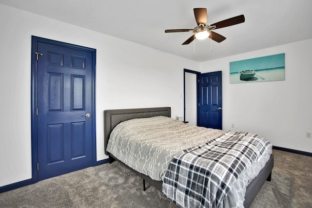 667 Ostrom Hill Rd, Liberty, PA 16930 - bedroom featuring carpet floors, baseboards, and ceiling fan