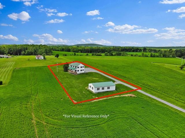 667 Ostrom Hill Rd, Liberty, PA 16930 - aerial view of sparsely populated area with property parcel outlined