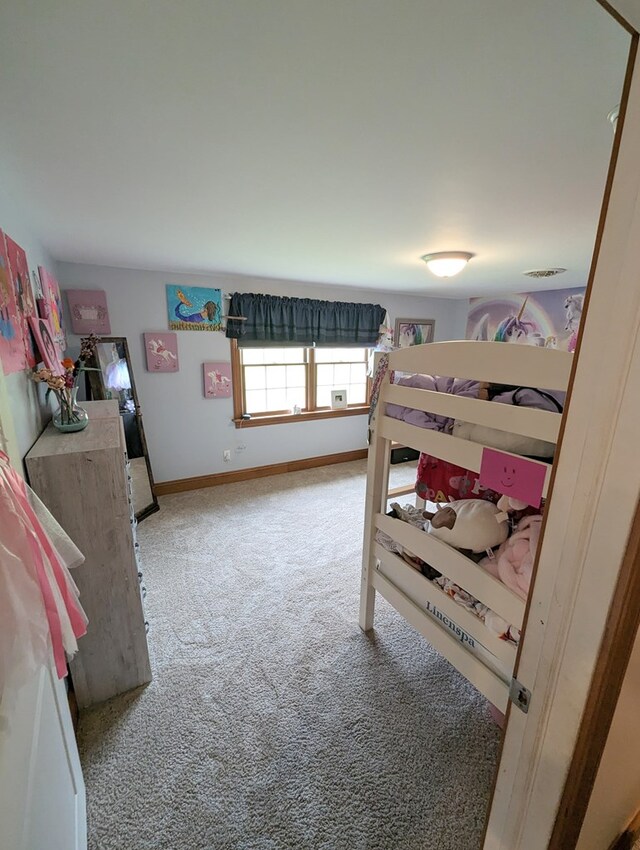 bedroom with carpet floors