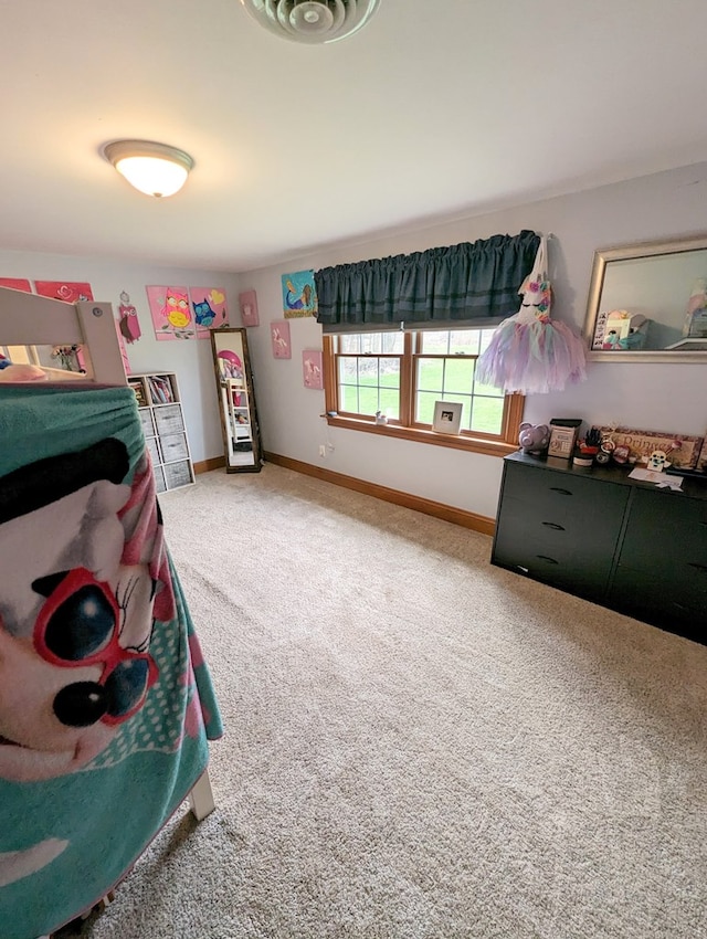 view of carpeted bedroom