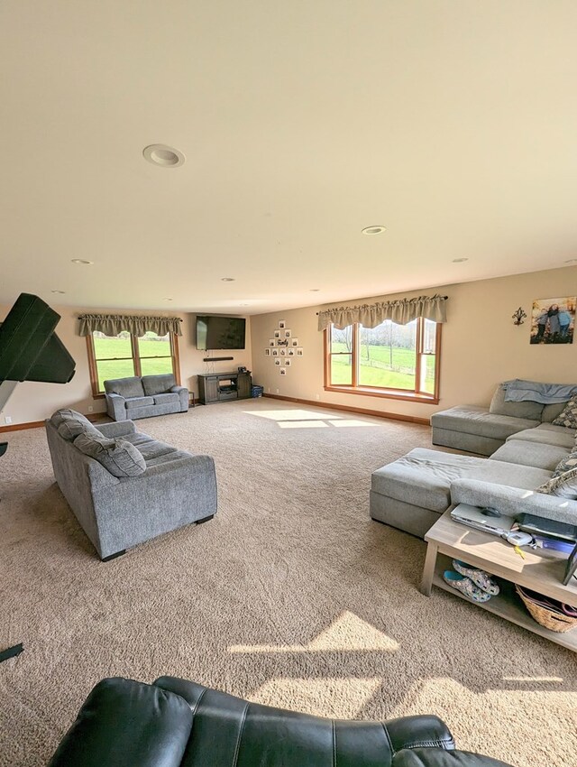 view of carpeted living room